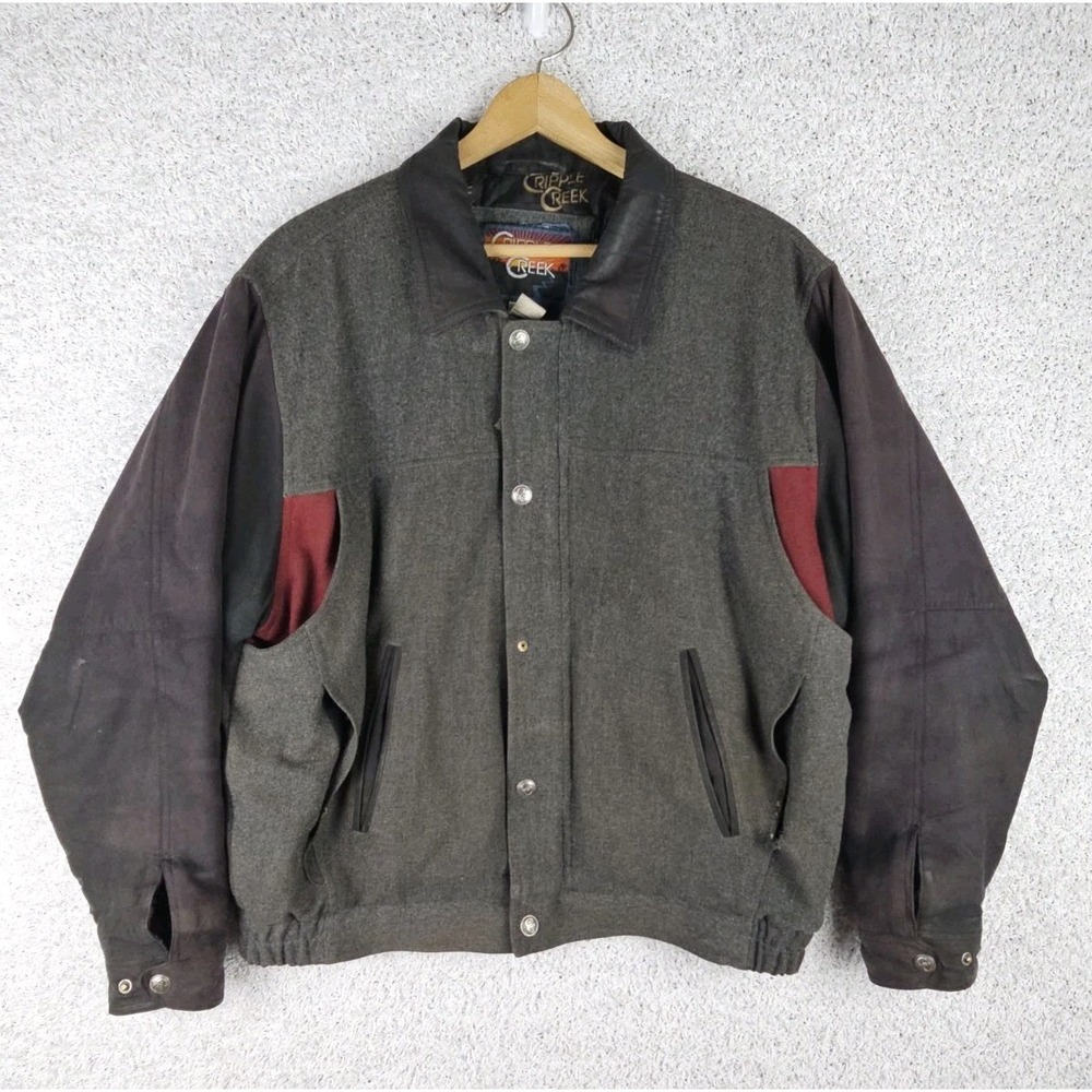 Vintage Cripple Creek Wool Blend Jacket Men's Large Yellowstone Rodeo Western